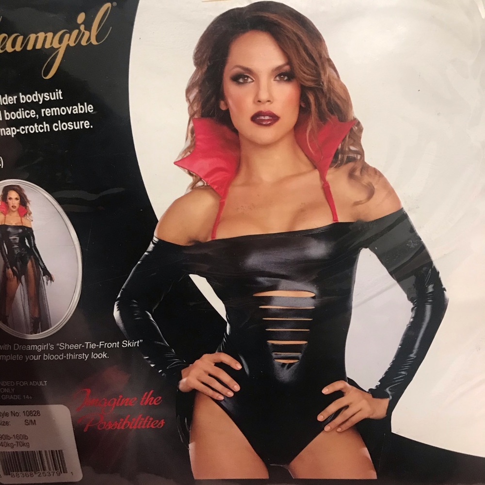 Dreamgirl leather-like bodysuit Halloween vampire